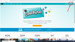 code.org home page 